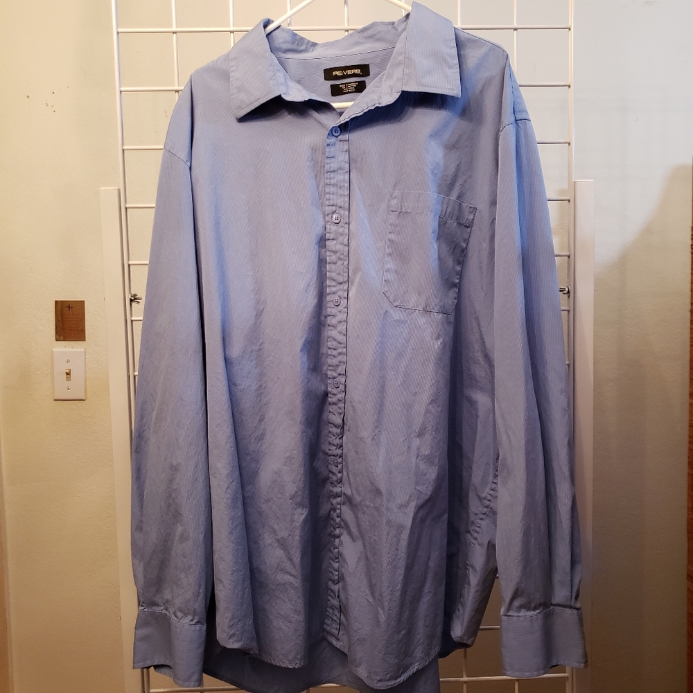 Reverb Button Down Ling Sleeve Shirt, Blue